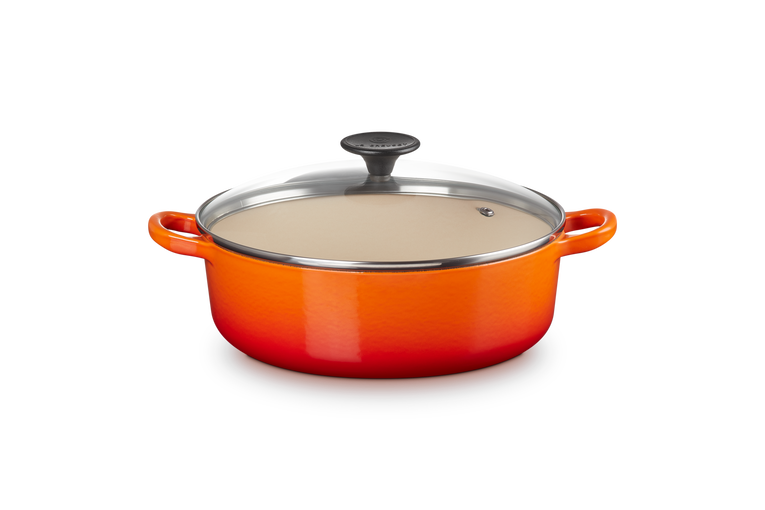 Garnek do risotto ze szklaną pokrywką