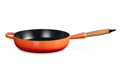 Patelnia Sauté z drewnianyn uchwytem Żeliwo