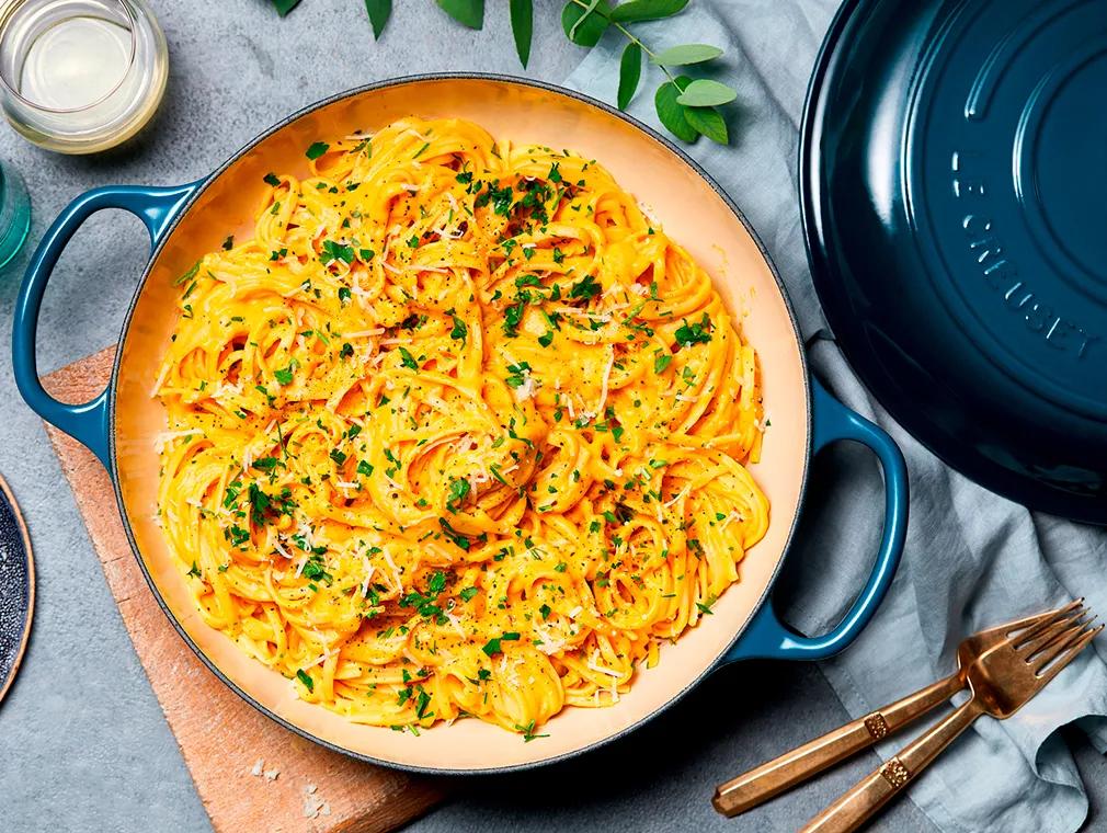 Makaron linguine z dynią