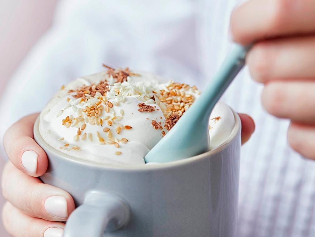 Gorąca czekolada z aromatem tahini