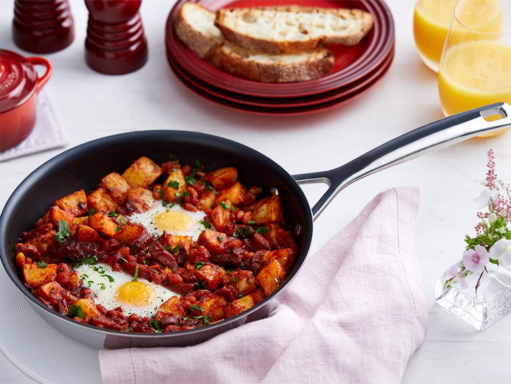 Chorizo & siekanka ziemniaczana z fasolą