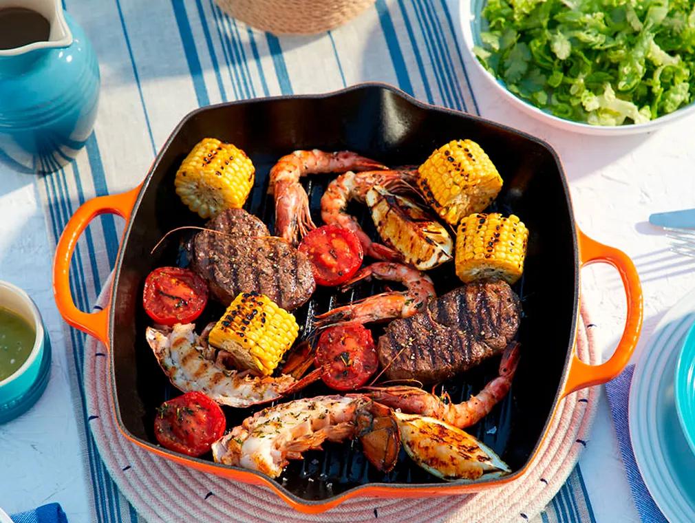Surf & Turf z grillowanymi warzywami w wersji letniej