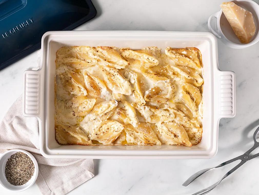Muszle nadziewane Cacio e Pepe