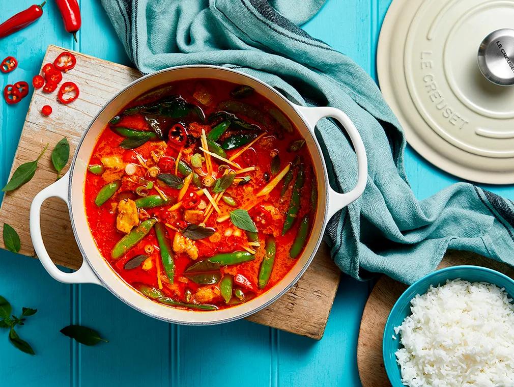 Tajski kurczak z czerwonym curry 