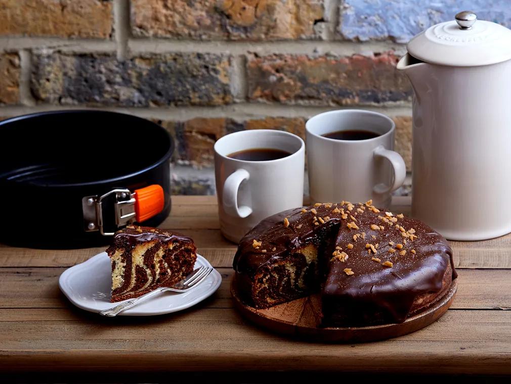 Francuskie ciasto marmurkowe z czekoladą ganache